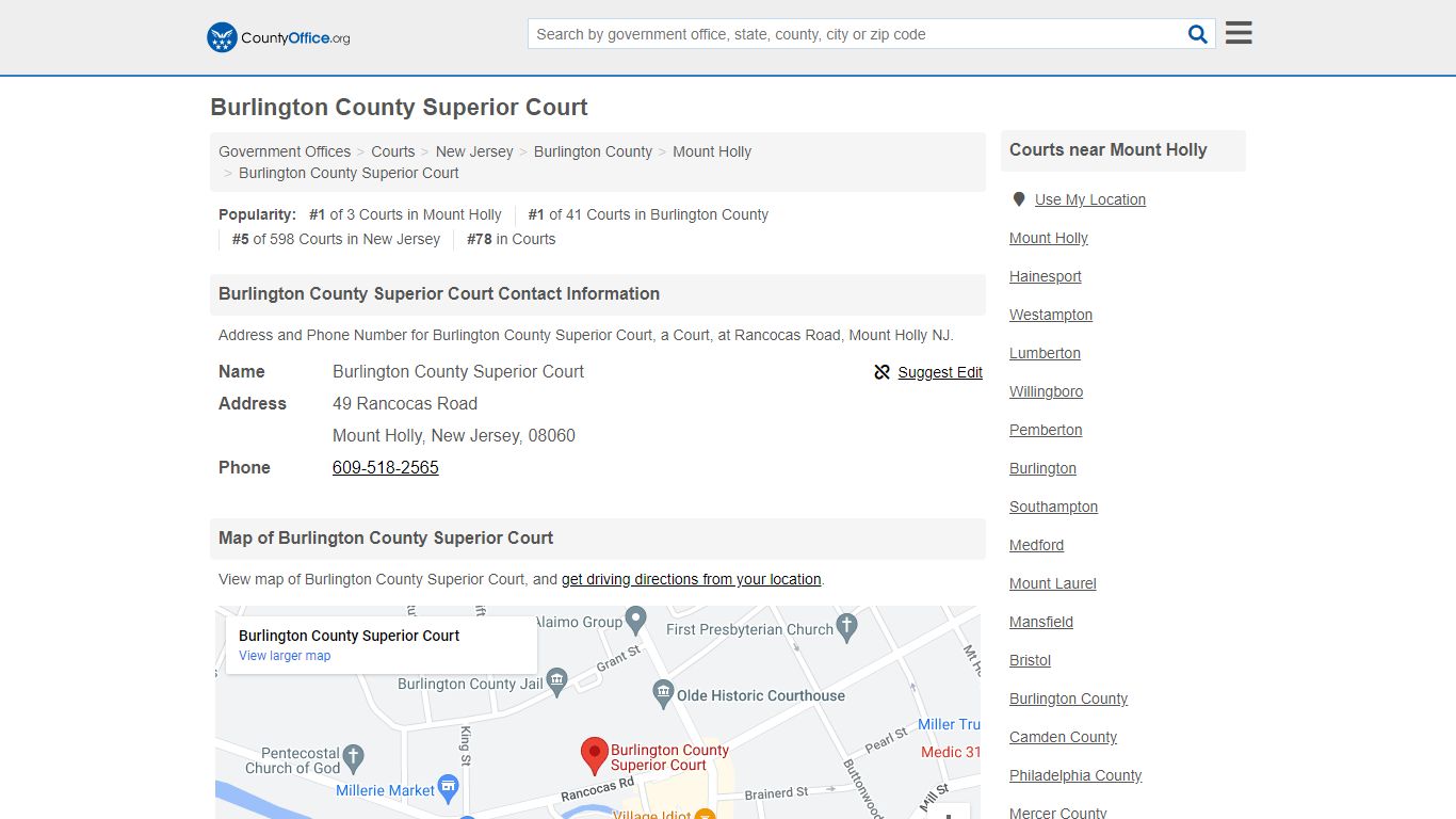Burlington County Superior Court